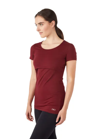 Nia Short Sleeves Round Neck Nursing Top - Modern Eternity Maternity