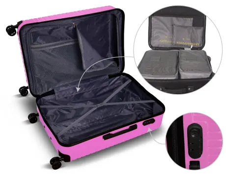 3 Piece Luggage Set Lattitude Collection w/ Luggage Organizer