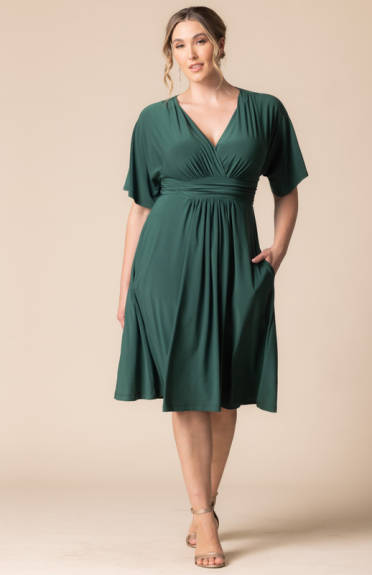 Kiyonna Gia Midi Dress with Pockets (Plus Size)