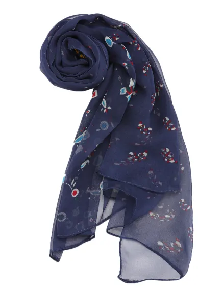 Allegra K- Floral Chiffon Long Scarf Wrap Shawl