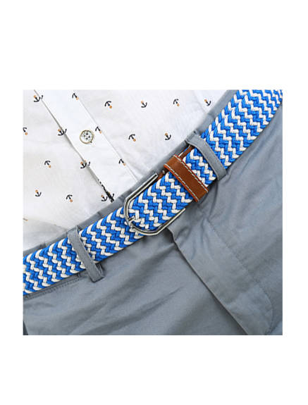 Unique Bargains- Unisex Canvas Elastic Fabric Woven Stretch Braided Belt