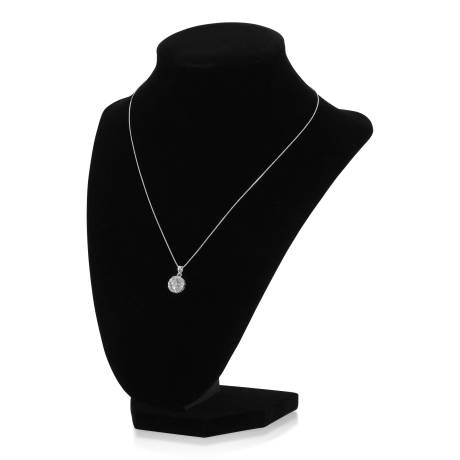 Club Rochelier Ensemble collier et boucles d'oreilles avec pendentif rond en zircone cubique 5A