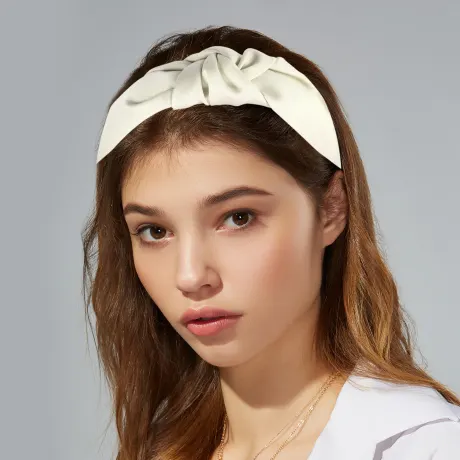 Unique Bargains- Silk Cross Knotted Headband Hairband