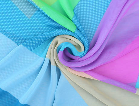 Allegra K- Chiffon Shawl Geometric Style Scarves