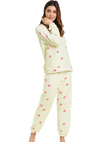 Allegra K- pyjama en flanelle manches longues Loungewear