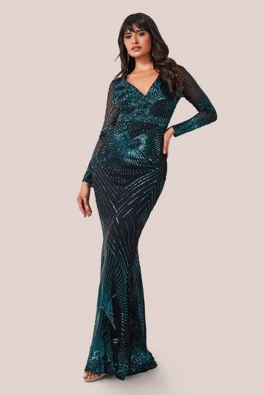 Goddiva - Starburst Sequin Maxi Dress