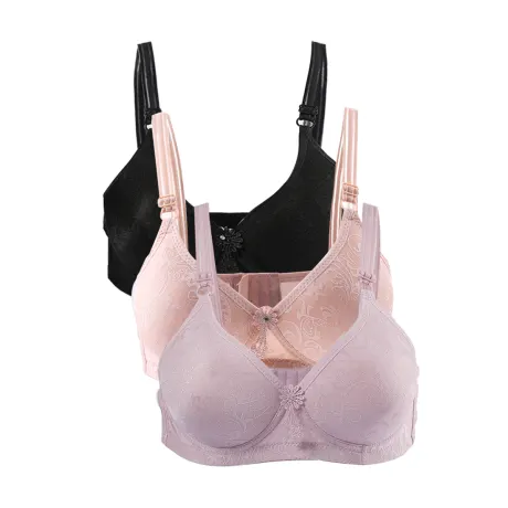 Allegra K- Lace Full Coverage Non-Wired Stretchy Wirefree Bra