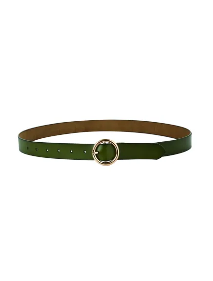 Allegra K- Round Pin Buckle Belt