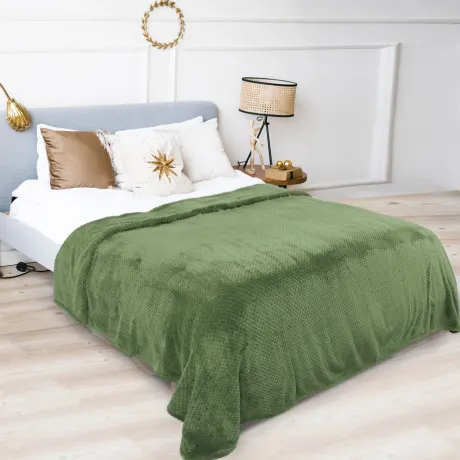 PiccoCasa- Flannel Fleece Bed Blankets (70"x78")