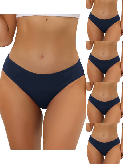 Allegra K- Mid-Rise Hipster Period Underwear Pack, Navy Blue