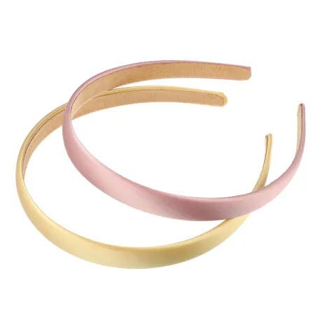 Unique Bargains- 2 Pcs Solid Satin Headbands