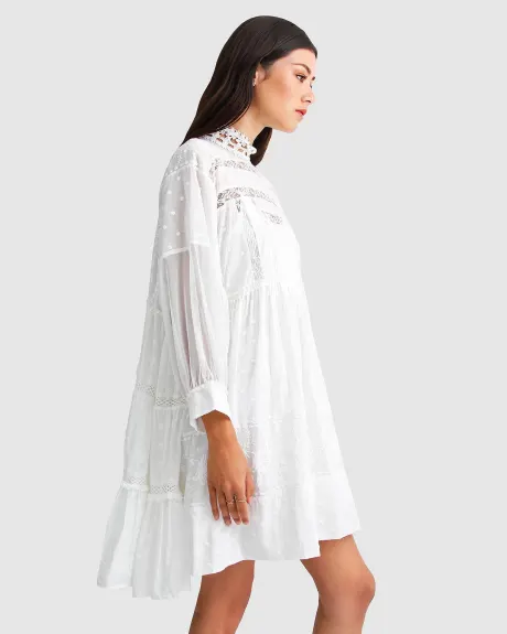 Belle & Bloom Unforgettable Oversized Lace Mini Dress