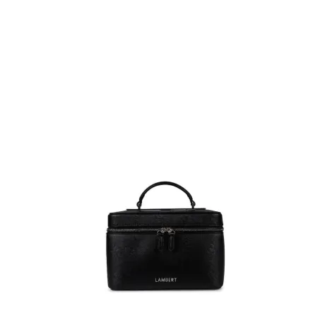 Lambert - The Bella - Black Vegan Leather Makeup Pouch