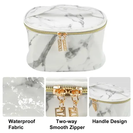 Unique Bargains- Marble Print Travel Bag Makeup Organizer