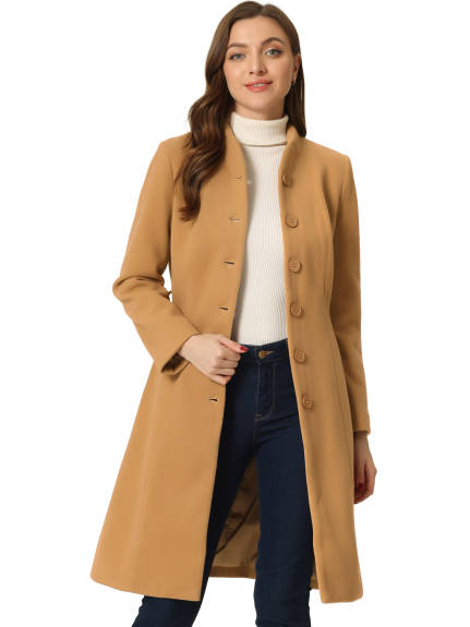 Allegra K- Collarless Single Breasted Tie Waist Coats