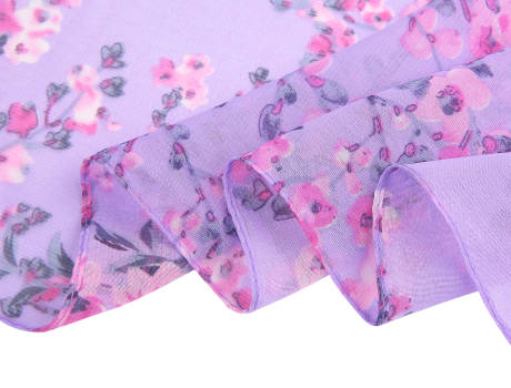 Allegra K- Floral Chiffon Long Scarf Wrap Shawl