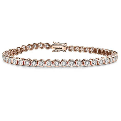 Rachel Glauber Round Bezel-set Bracelet with 3mm Colored Cubic Zirconia