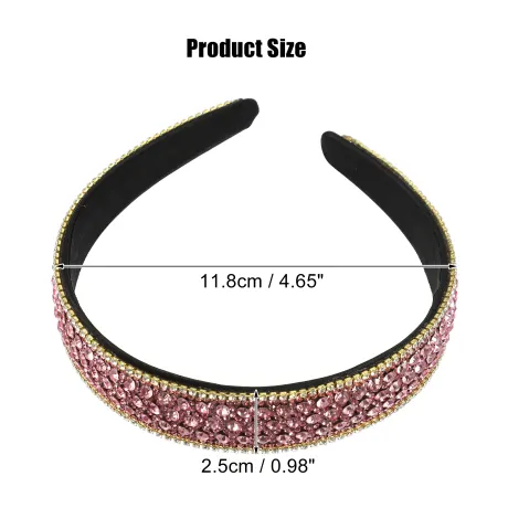 Unique Bargains - Bandeau décontracté à la mode en strass