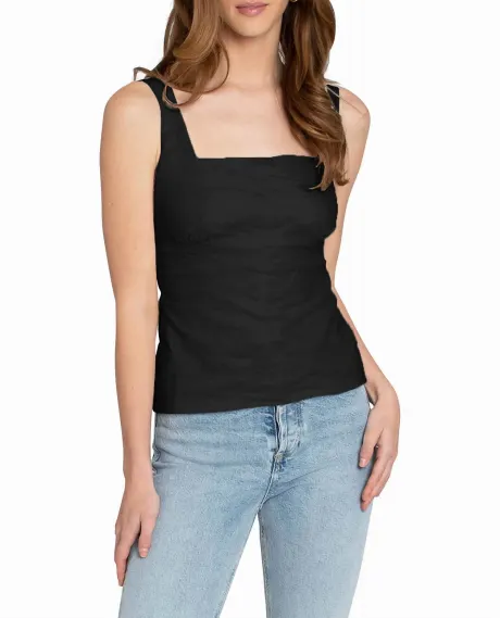 Nicole Miller - Cotton Metal Square Neck Cami