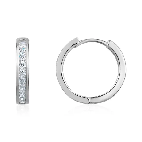 Club Rochelier 3A Cubic Zirconia Small Hoop Earrings