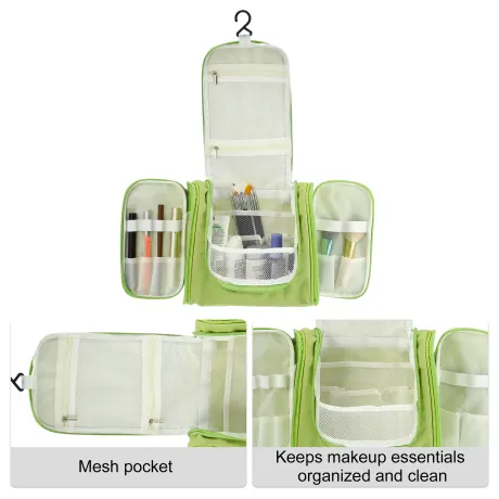 Unique Bargains - Trousse de maquillage de voyage Organisateur de toilette Tissu Oxford imperméable