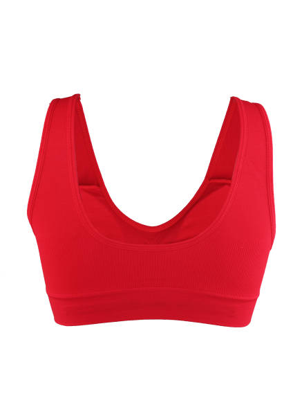 Allegra K- Removable Pads Seamless Wirefree Sleep Vest Top Bra