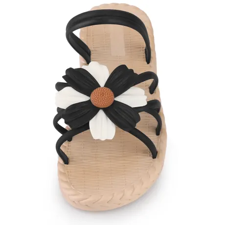 Allegra K - Espadrille Sunflower Beach Flat Slides Sandals