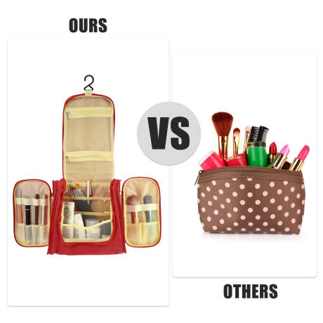 Unique Bargains- Travel Makeup Bag Toiletry Organizer Waterproof Oxford Cloth