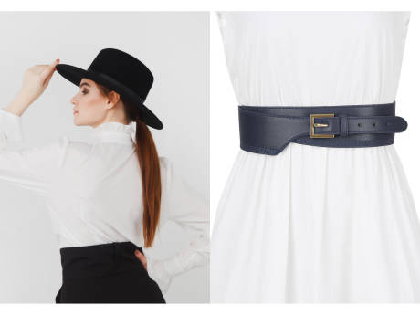 Allegra K- Obi Waist Wide Belt Buckle