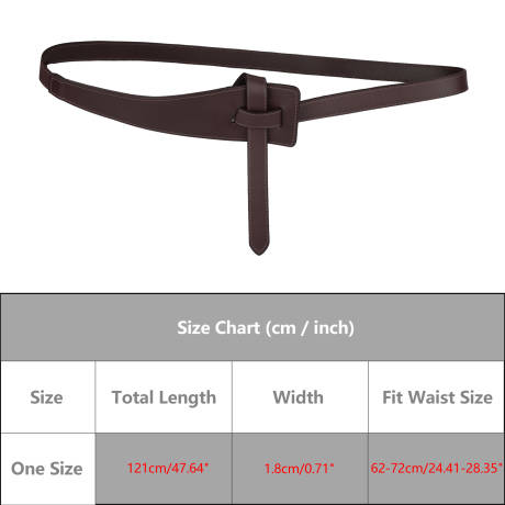 Allegra K- Wide Waist Belt No Buckle