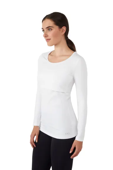 Charlotte Long Sleeves Round Neck Nursing Top - Modern Eternity Maternity