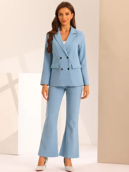 Allegra K - Costume de travail d'affaires blazer et pantalon