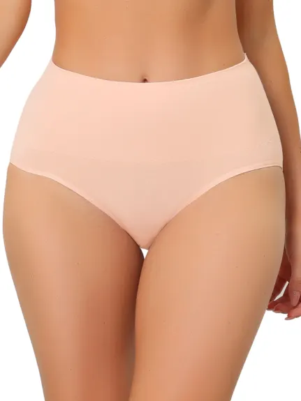 Allegra K- High Waist Tummy Control Panties Breathable Brief