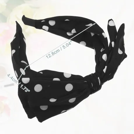 Unique Bargains- Polka Dots Wide Bow Headbands