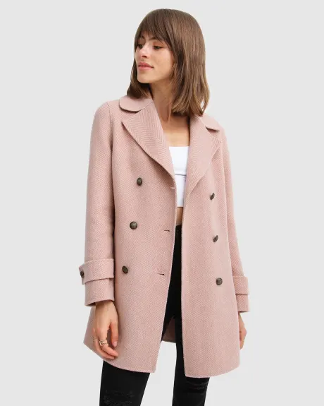 Belle & Bloom Liberty Sherpa Collar Wool Blend Coat