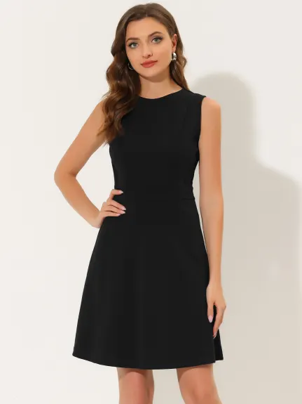 Allegra K - Sleeveless A-line Flare Dress