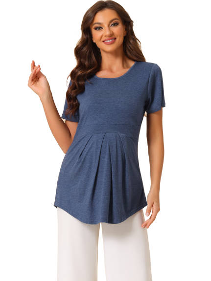 cheibear - Round Neck Casual Sleepwear Top