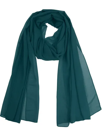 Allegra K- Chiffon Solid Sheer Long Scarf