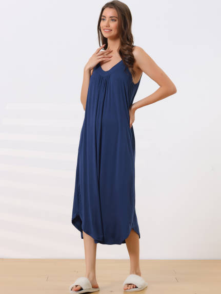 Cheibear- Stretchy Lounge Cami Dress