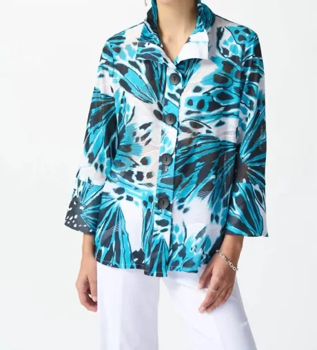 Joseph Ribkoff - Knit Jacquard Print Jacket