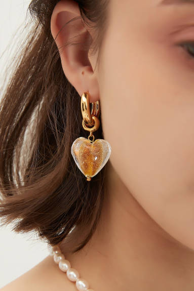 Classicharms-Esmée Glaze Heart Dangle Earrings