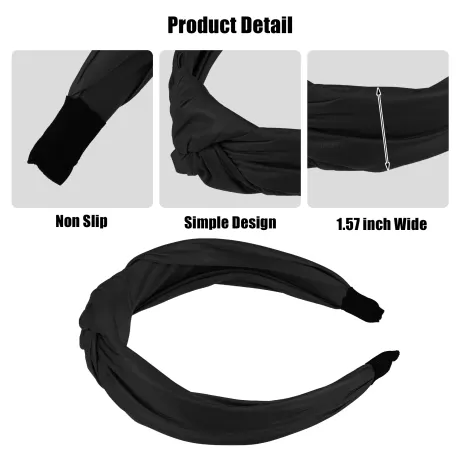 Unique Bargains- Faux Leather Knotted Hairband Headband