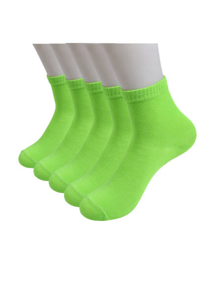 Allegra K-  5 Pairs Low Cut Ankle High Socks