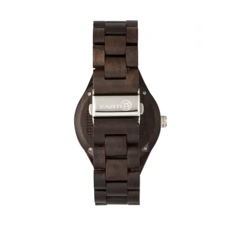 Earth Wood - Montre bracelet en aubier avec date - Rouge