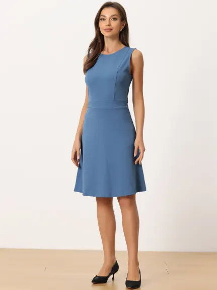 Allegra K - Sleeveless A-line Flare Dress