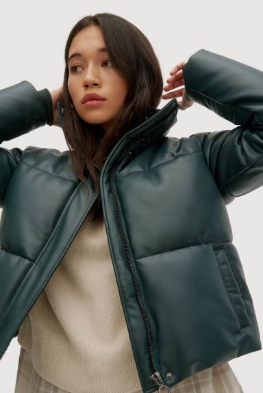 Noize - Evita-X Cropped Vegan Leather Puffer