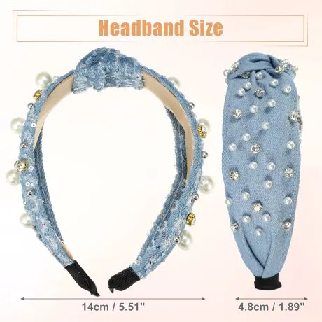 Unique Bargains- Pearly Crystal Headband