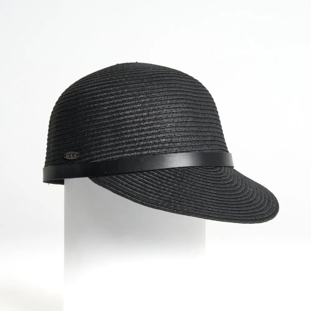 Capa - Casquette Visiere Courte Paille Bande Cuire