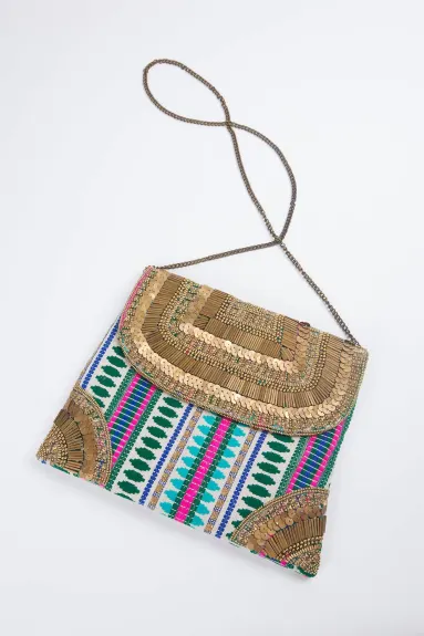 ETHNiQUE - Maharani Handmade Clutch Cross-Body Bag