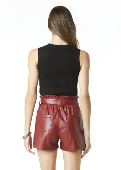 Tart Collections - Vegan Leather Tie Waist Shorts